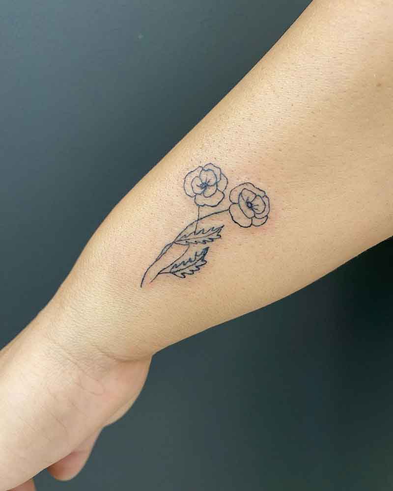 August Birth Month Flower Tattoo 5