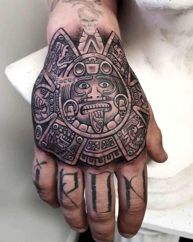 Aztec Calendar Tattoo 1