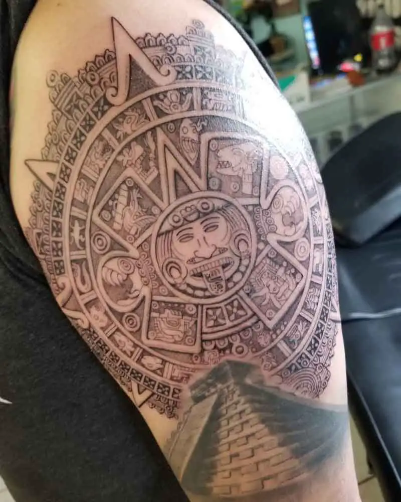 Aztec Calendar Tattoo 2