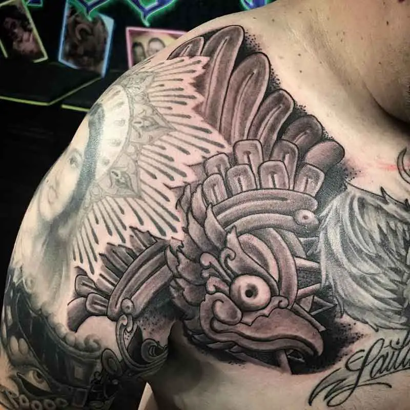 Aztec Mexican Eagle Tattoo 3