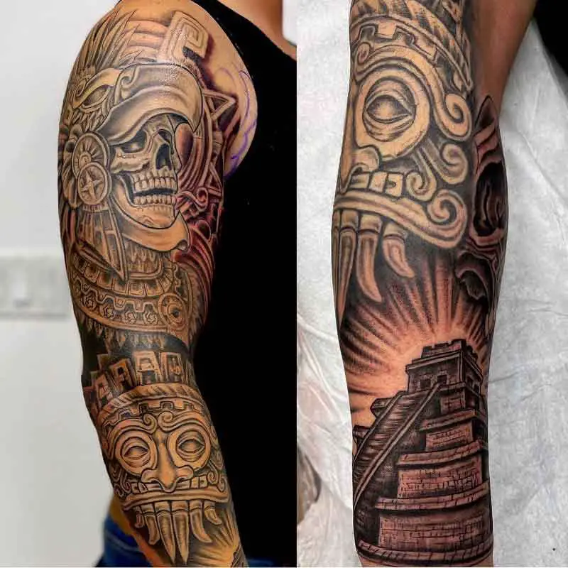 Aztec Tattoo Sleeve 3