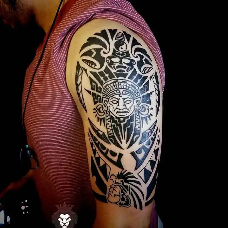 Aztec Tribal Tattoo 1