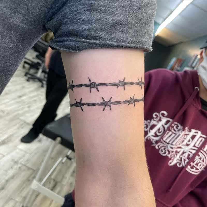 Barb Wire Tattoo Around Arm 2