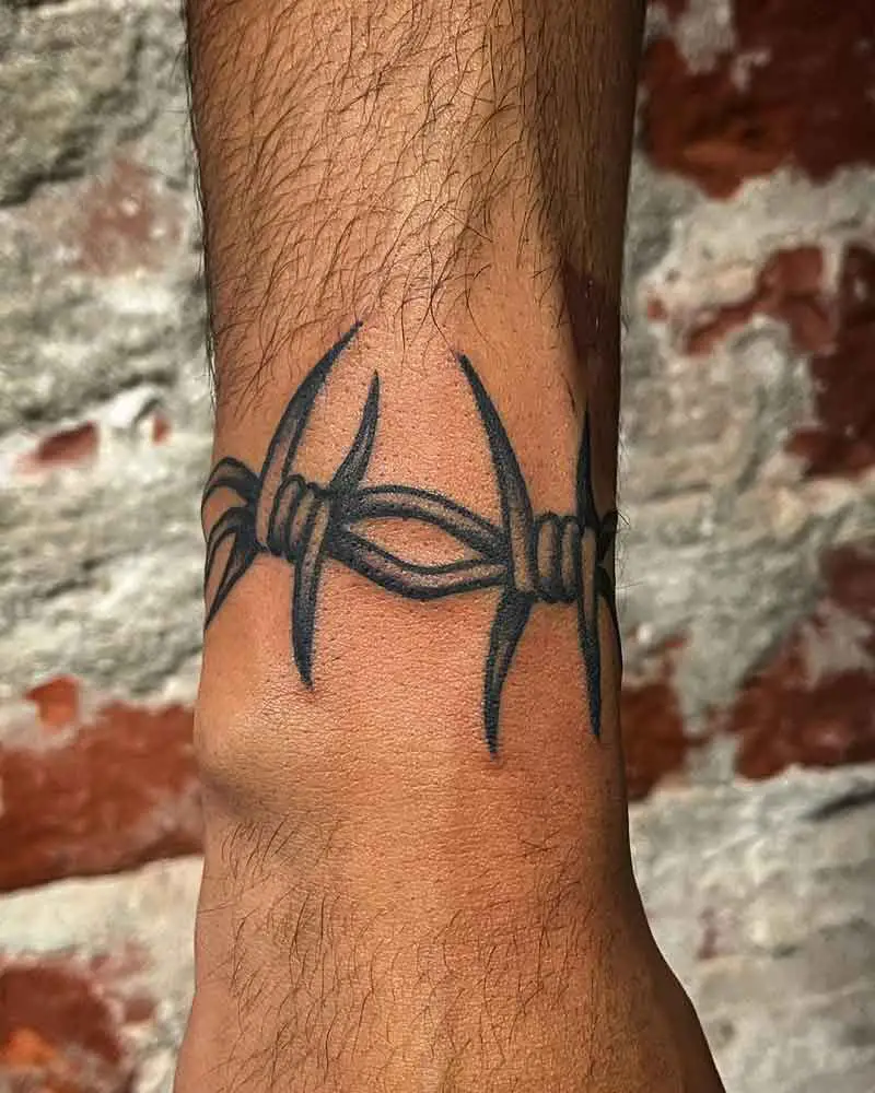 Barb Wire Wrist Tattoo 1