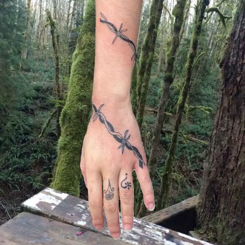 Barb Wire Wrist Tattoo 3