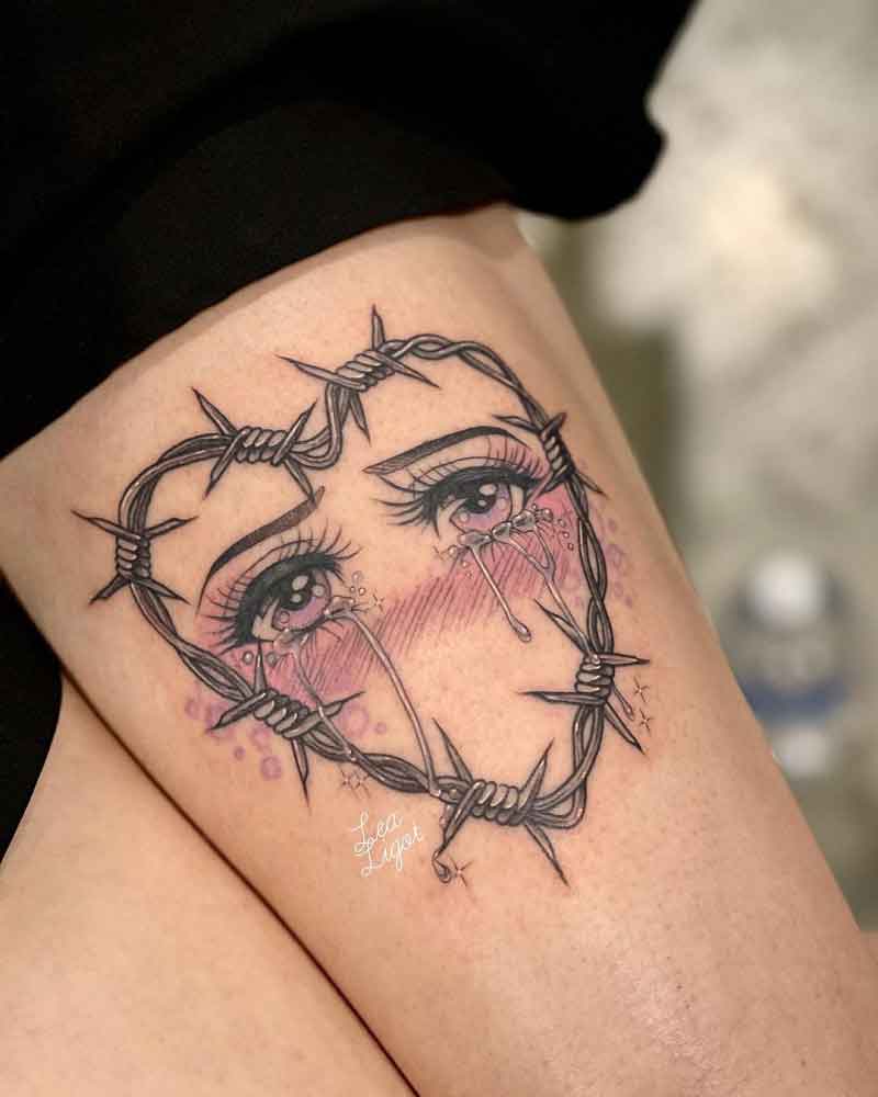 Barbed Wire Heart Tattoo 1