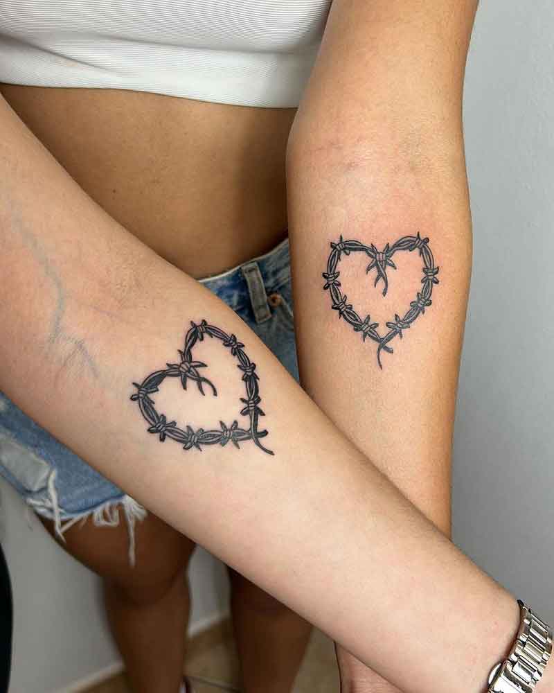 Barbed Wire Heart Tattoo 2