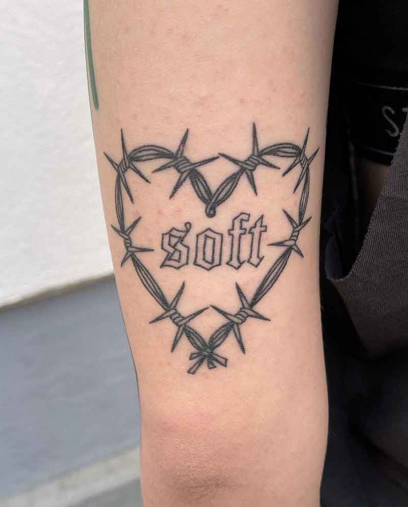 Barbed Wire Heart Tattoo 3