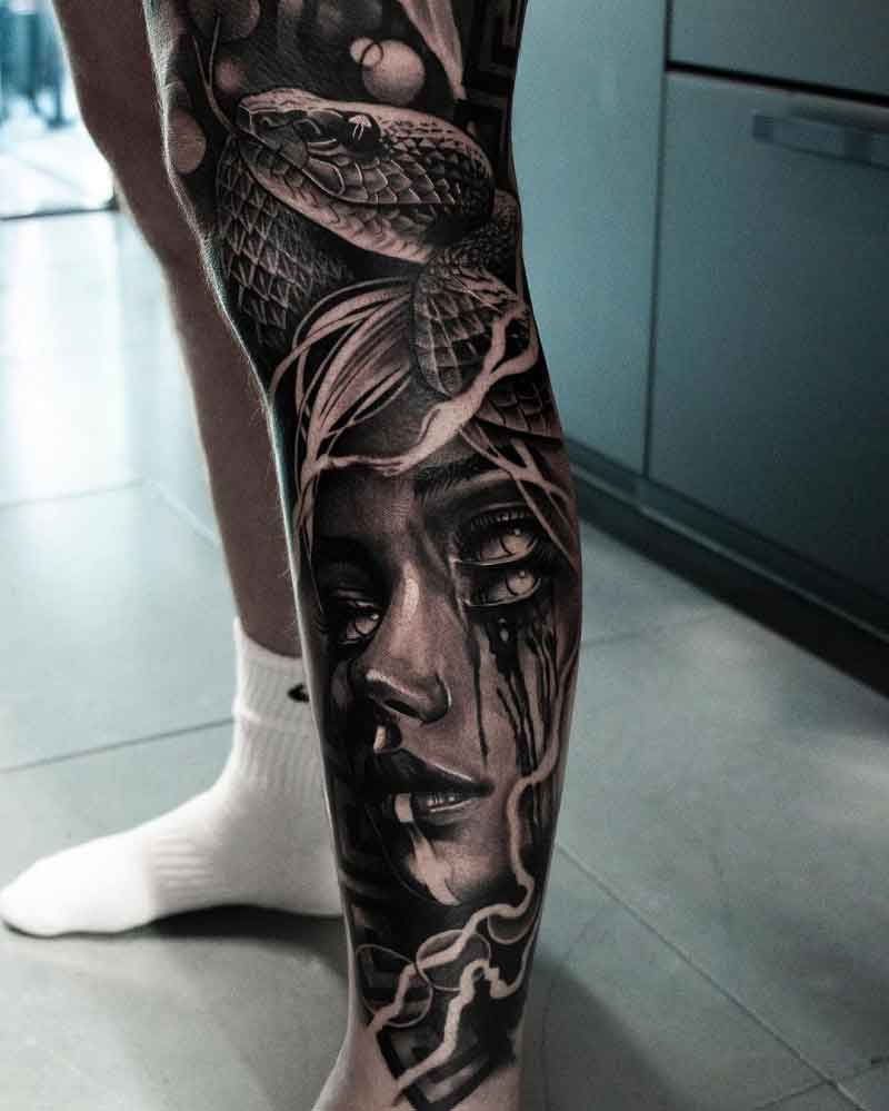 Black And Grey Realism Tattoo 1