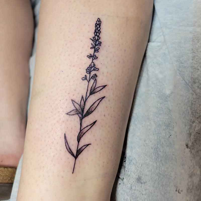 Black Bluebonnet Tattoo 3