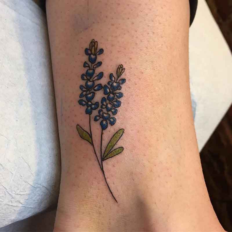 Bluebonnet Flower Tattoo 2