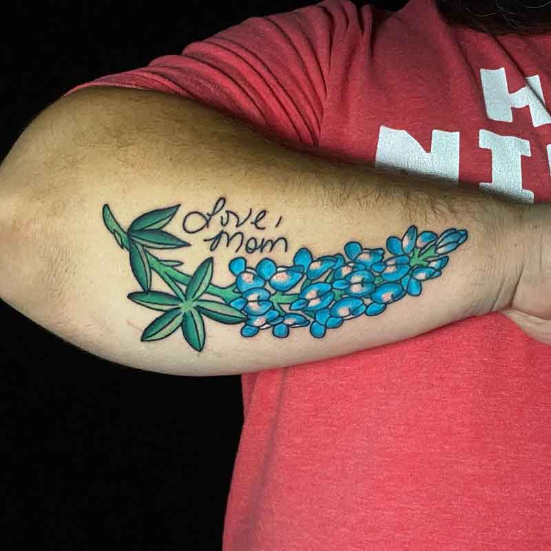 Bluebonnet Flower Tattoo 4