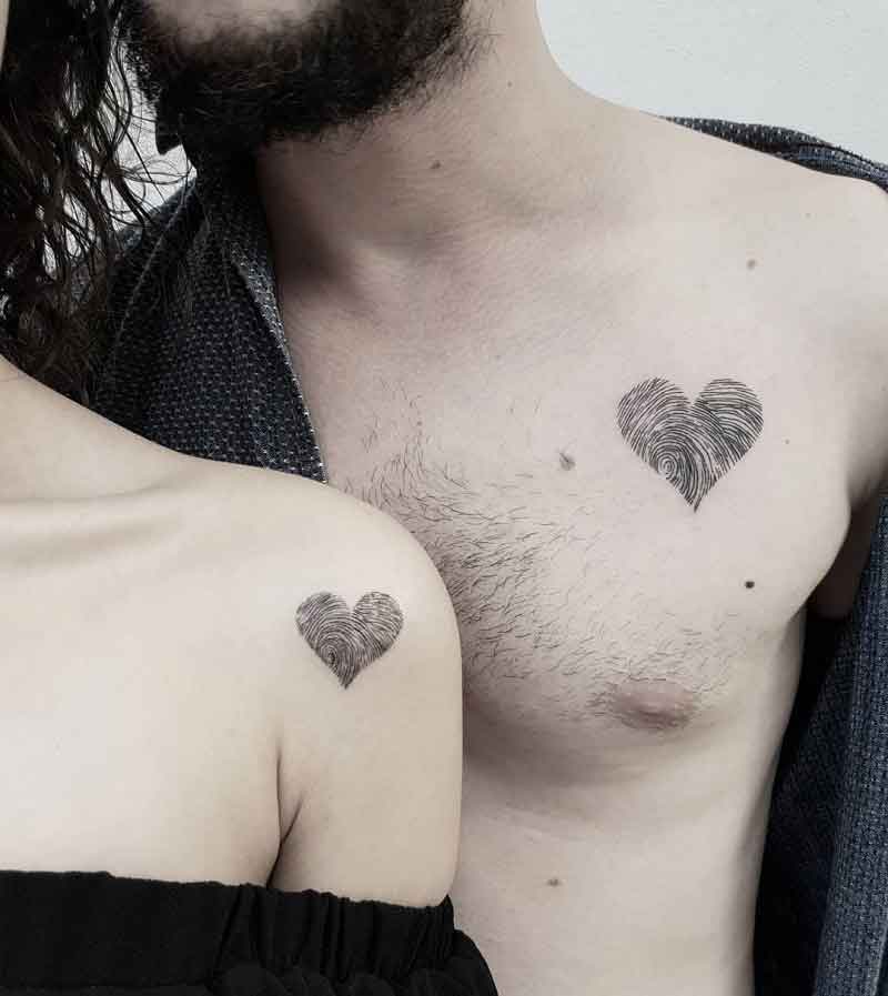 Couples Fingerprint Tattoos 2