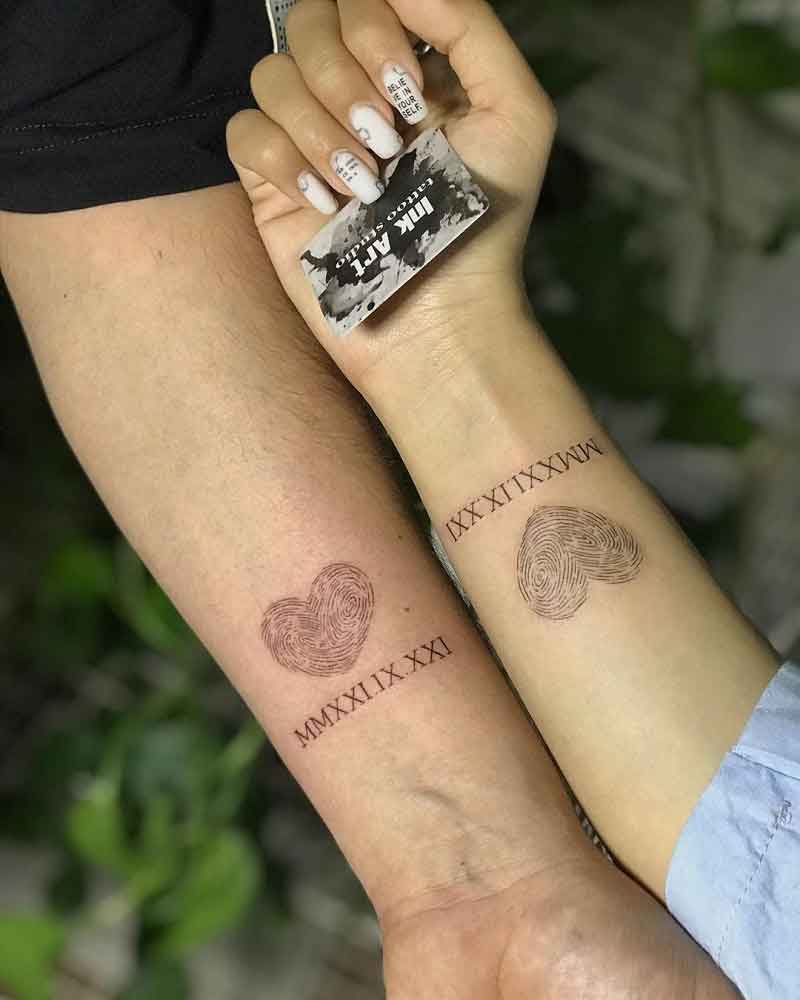 Couples Fingerprint Tattoos 5