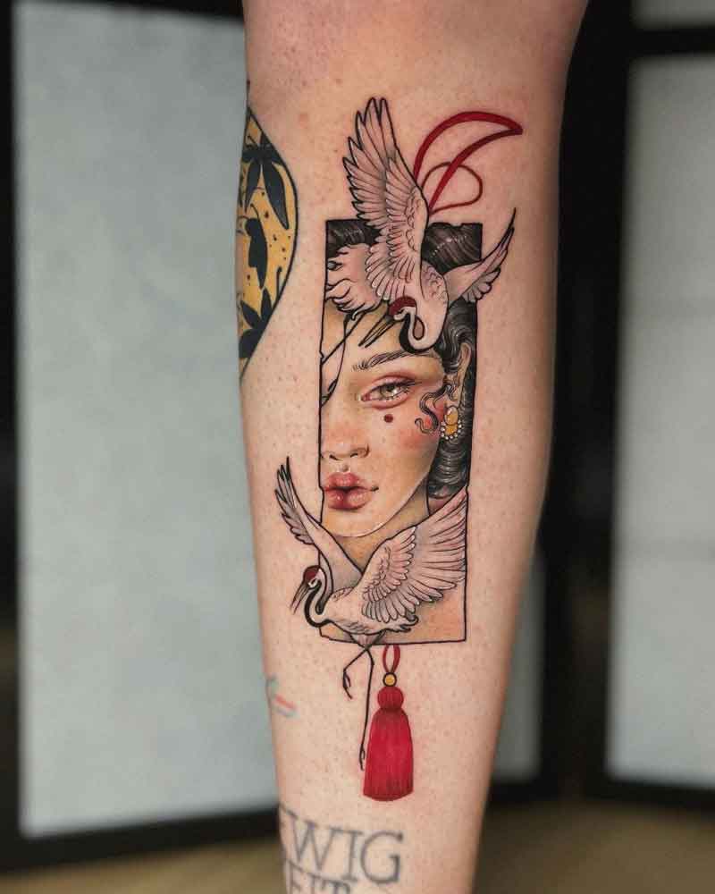 Crane Tattoo Meaning 3