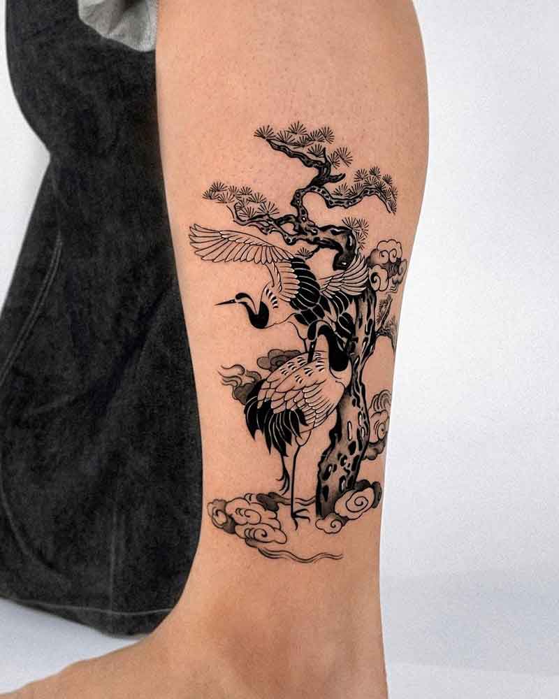 Crane Tattoo Meaning 4