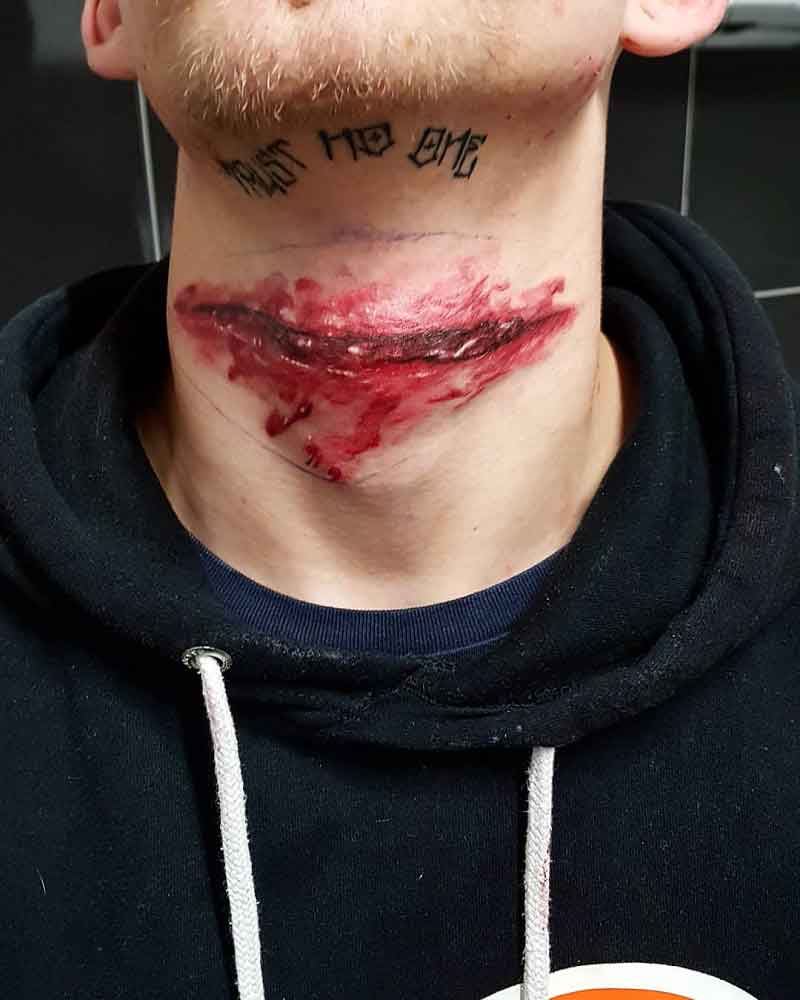 Cut Throat Tattoo 1
