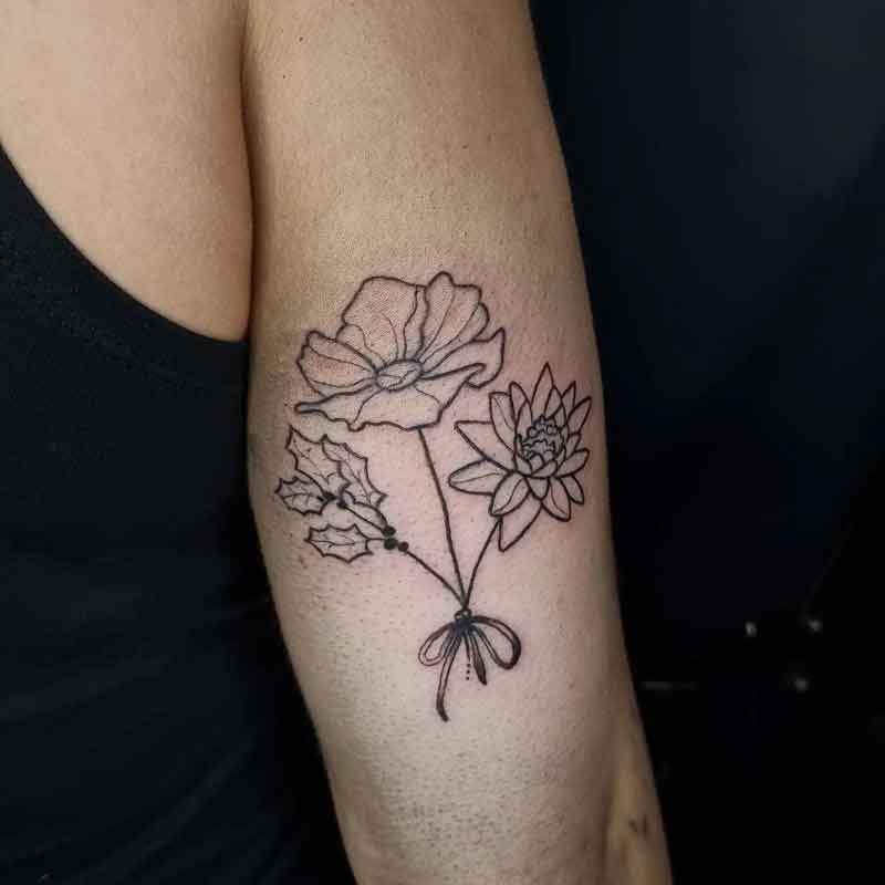 December Birth Month Flower Tattoo 4