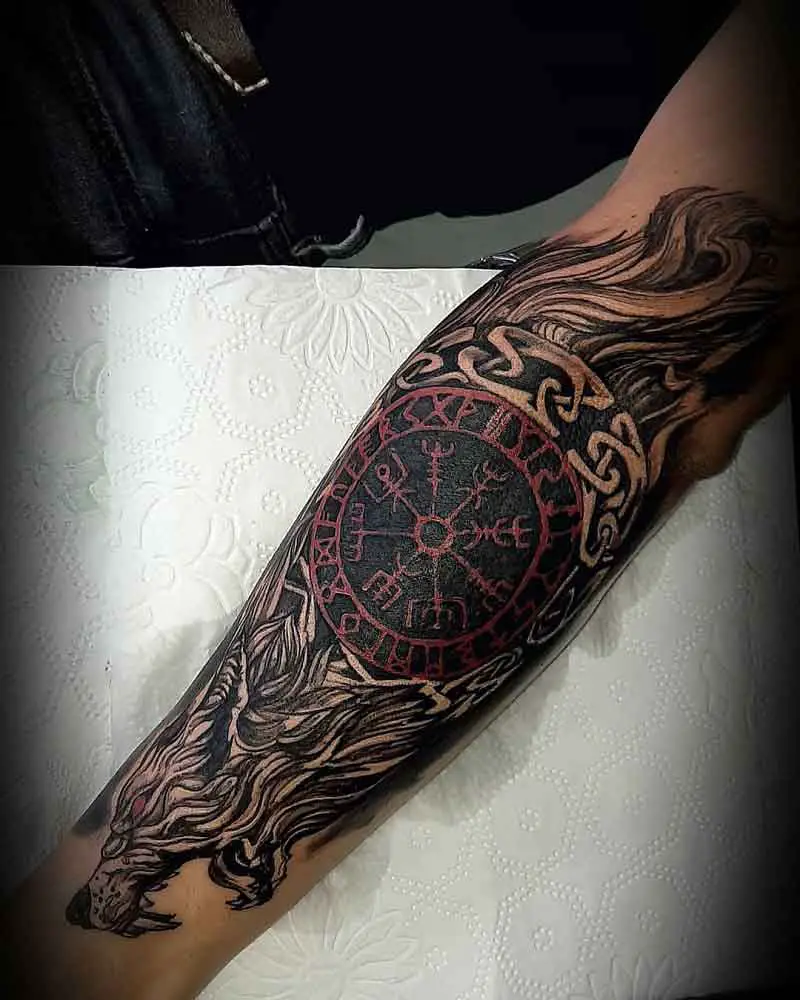 Fenrir Norse Wolf Tattoo 1