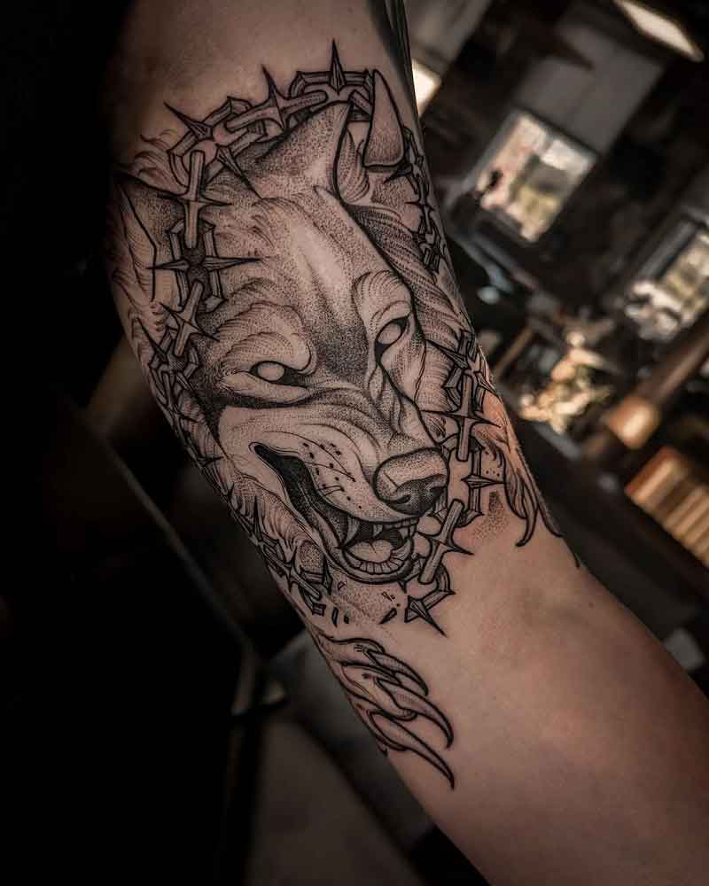 Fenrir Norse Wolf Tattoo 3