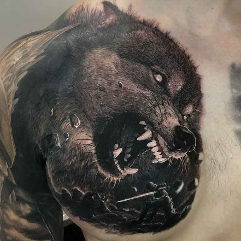 Fenrir Norse Wolf Tattoo 4