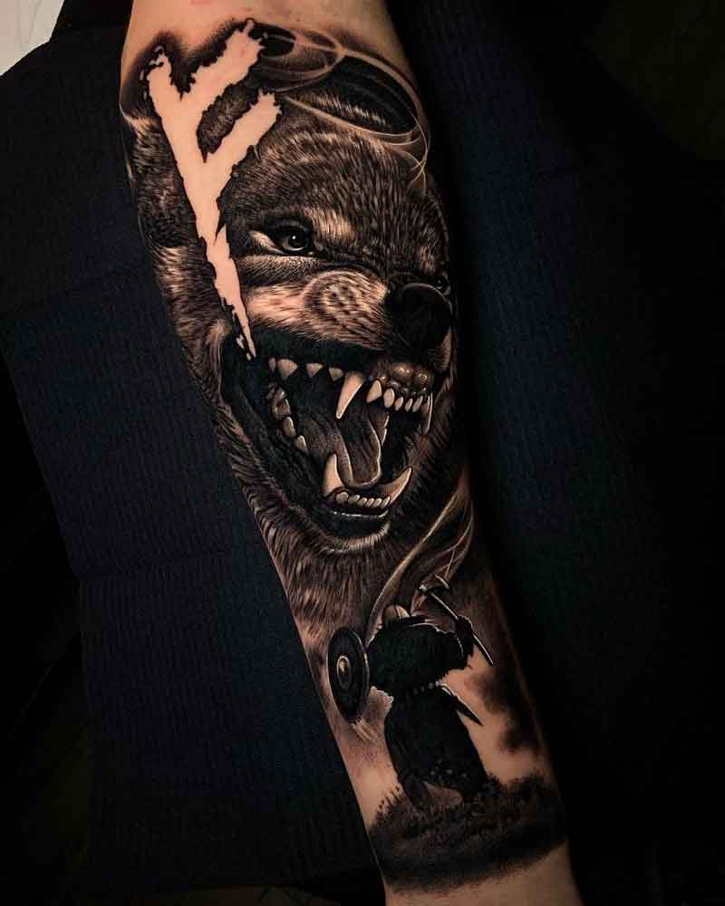 Fenrir Tattoo Sleeve 1