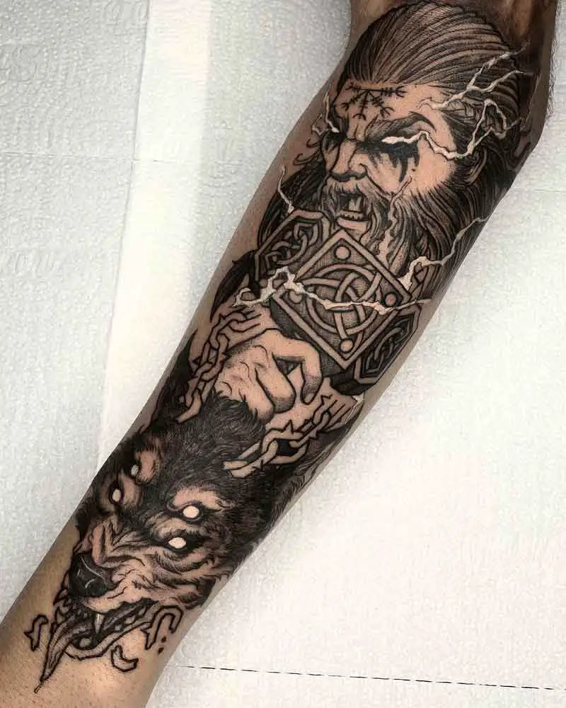 Fenrir Tattoo Sleeve 2