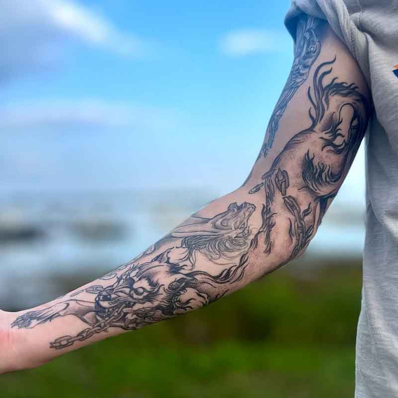 Fenrir Tattoo Sleeve 4