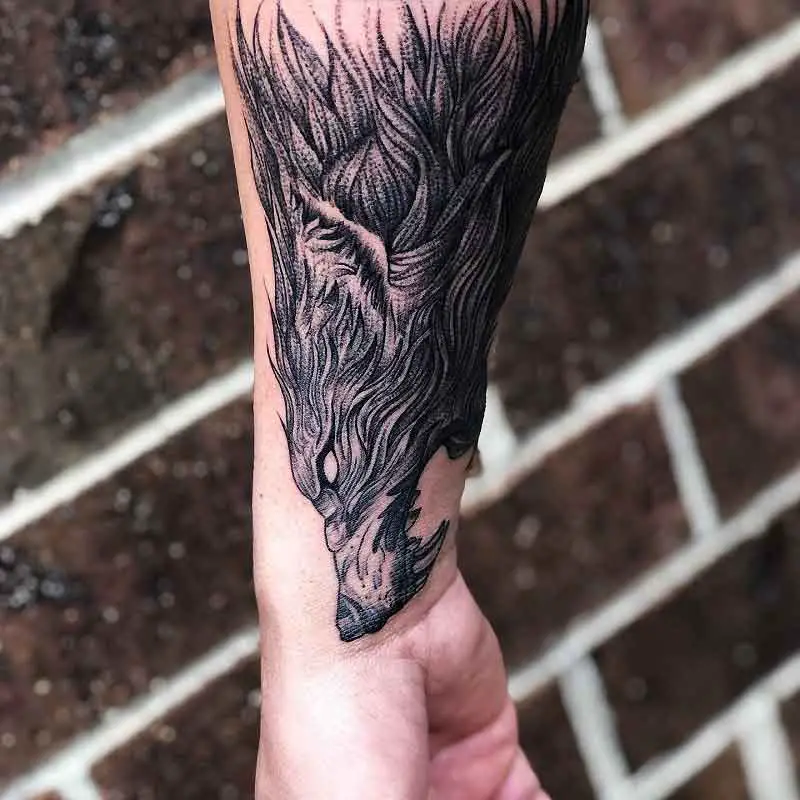 Fenrir Wolf Tattoo 2