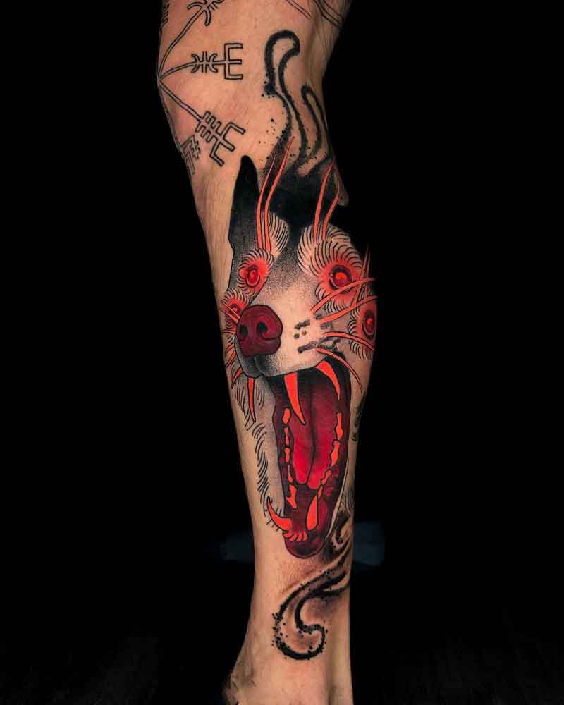 Fenrir Wolf Tattoo 4