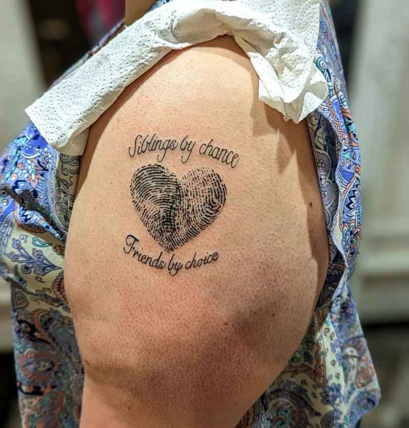 Fingerprint Heart Tattoo 4