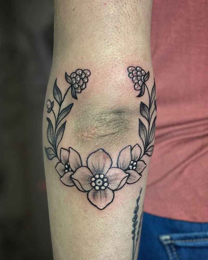 Flower Elbow Tattoo 2