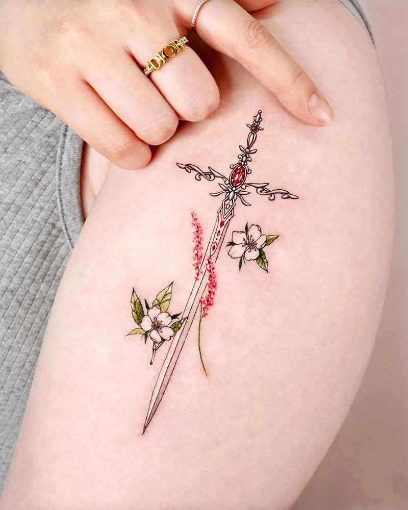 Gemini Birth Flower Tattoo 1