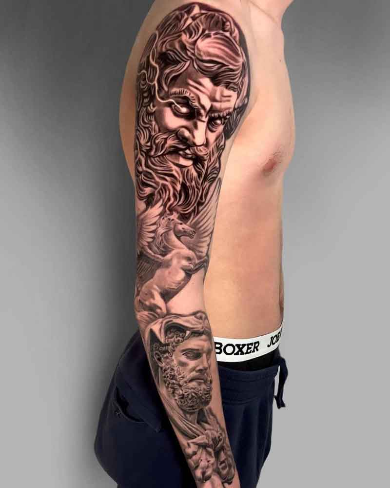 Greek God Tattoo Sleeve 3