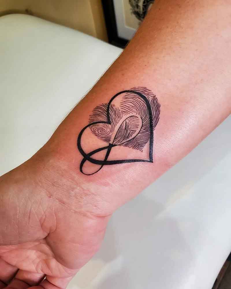 Heart Fingerprint Tattoo 1
