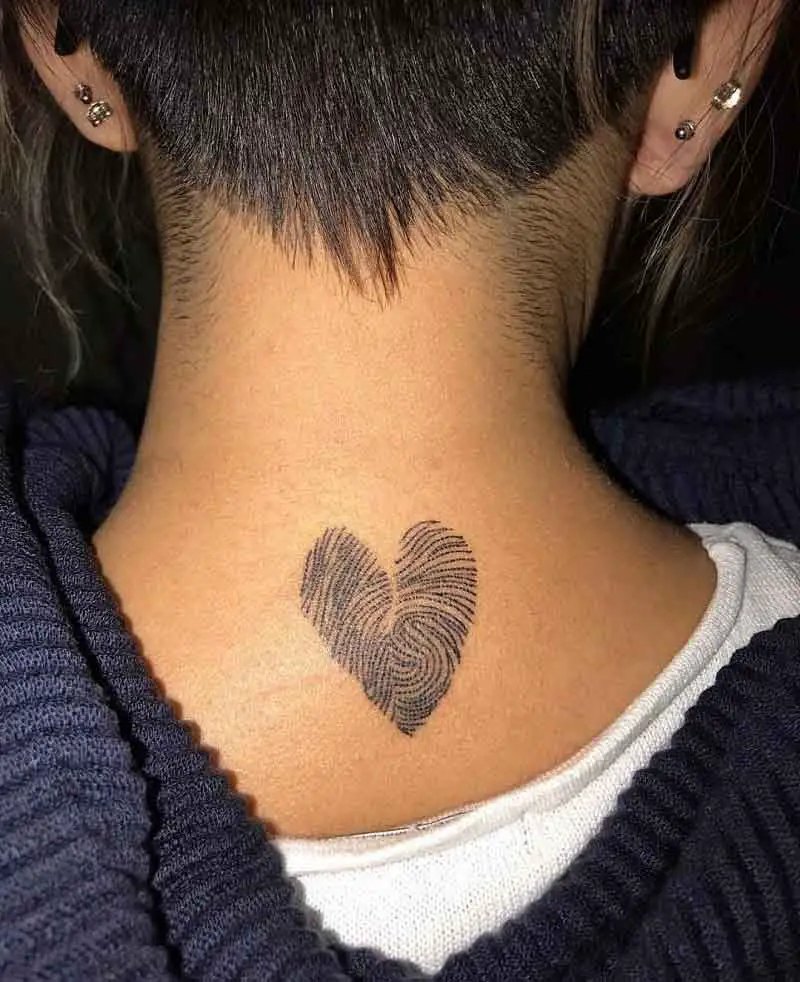 Heart Fingerprint Tattoo 4