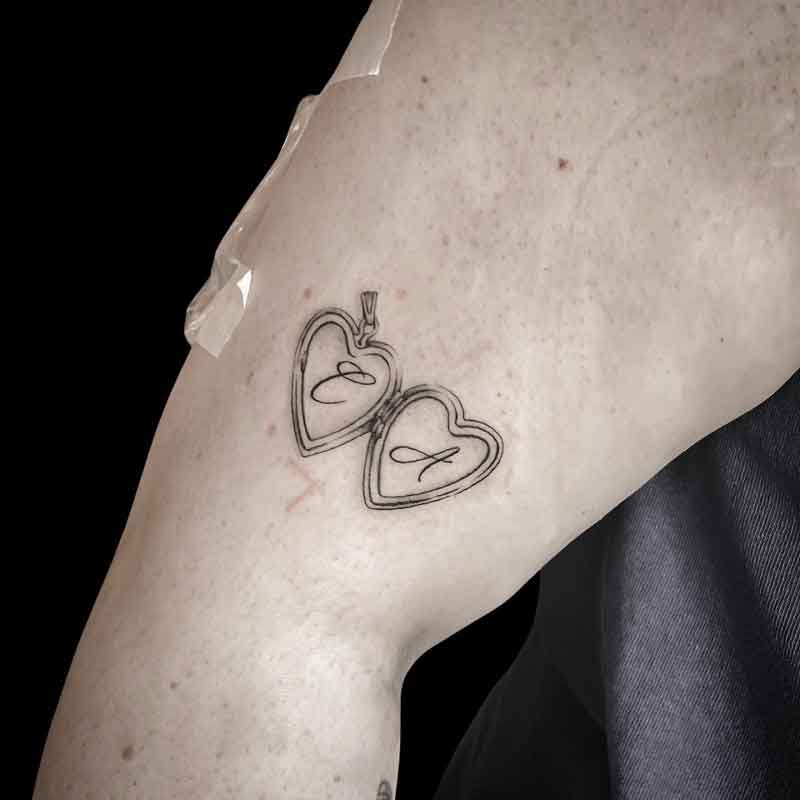 Heart With Initials Tattoo 2