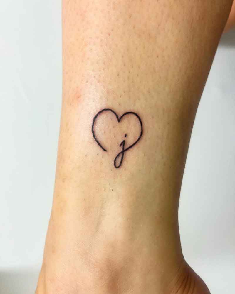 Heart With Initials Tattoo 3