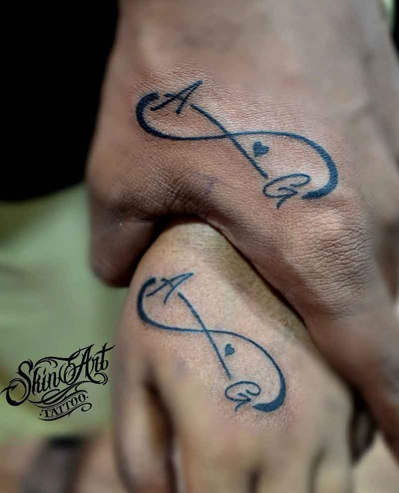 Infinity Tattoo With Initials 2