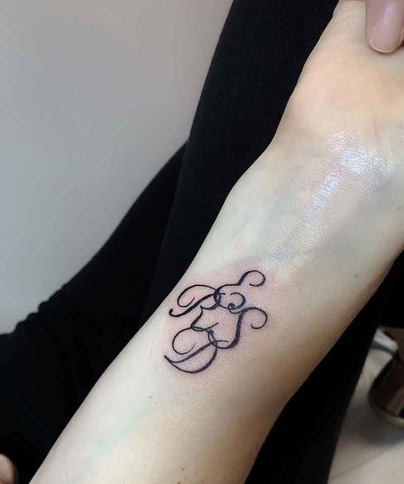 Intertwined Initial Tattoos 3