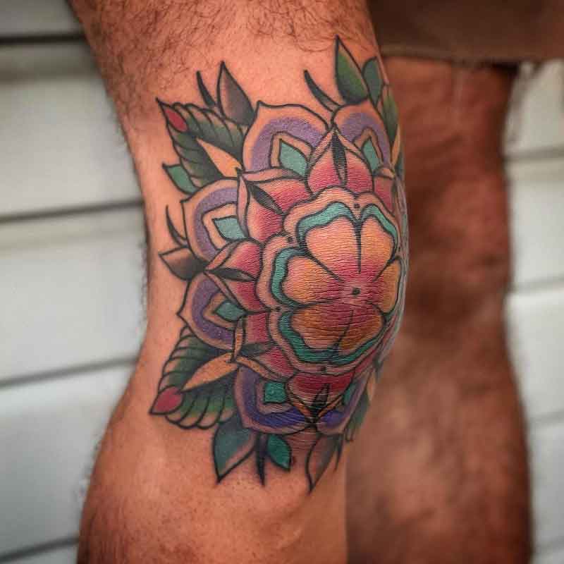 Knee Mandala Tattoo 3