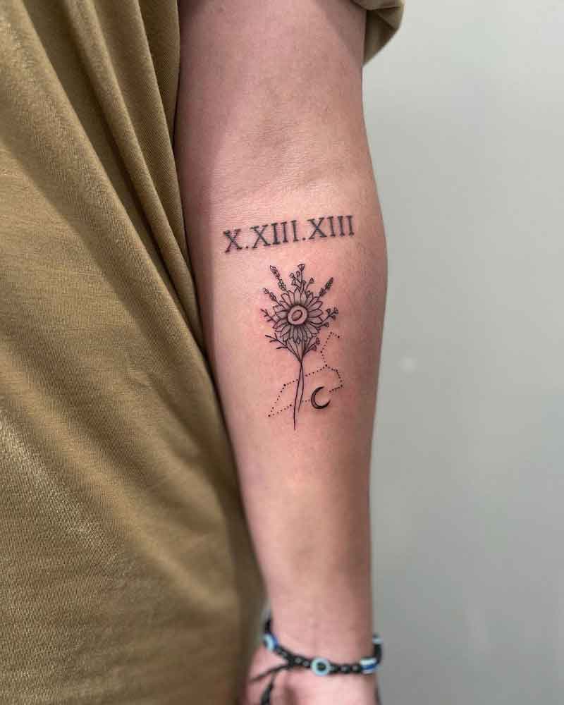 Leo Birth Flower Tattoo 1