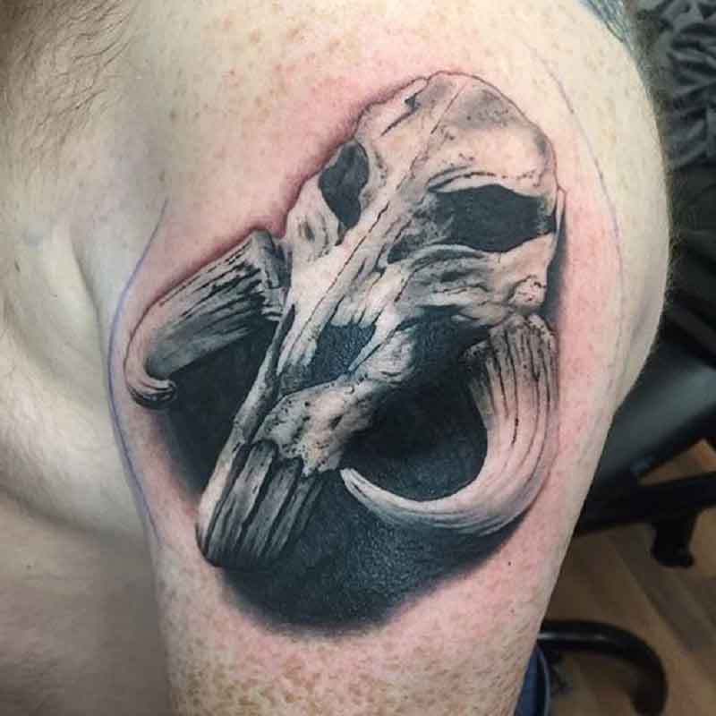 Mandalorian Skull Tattoo 1