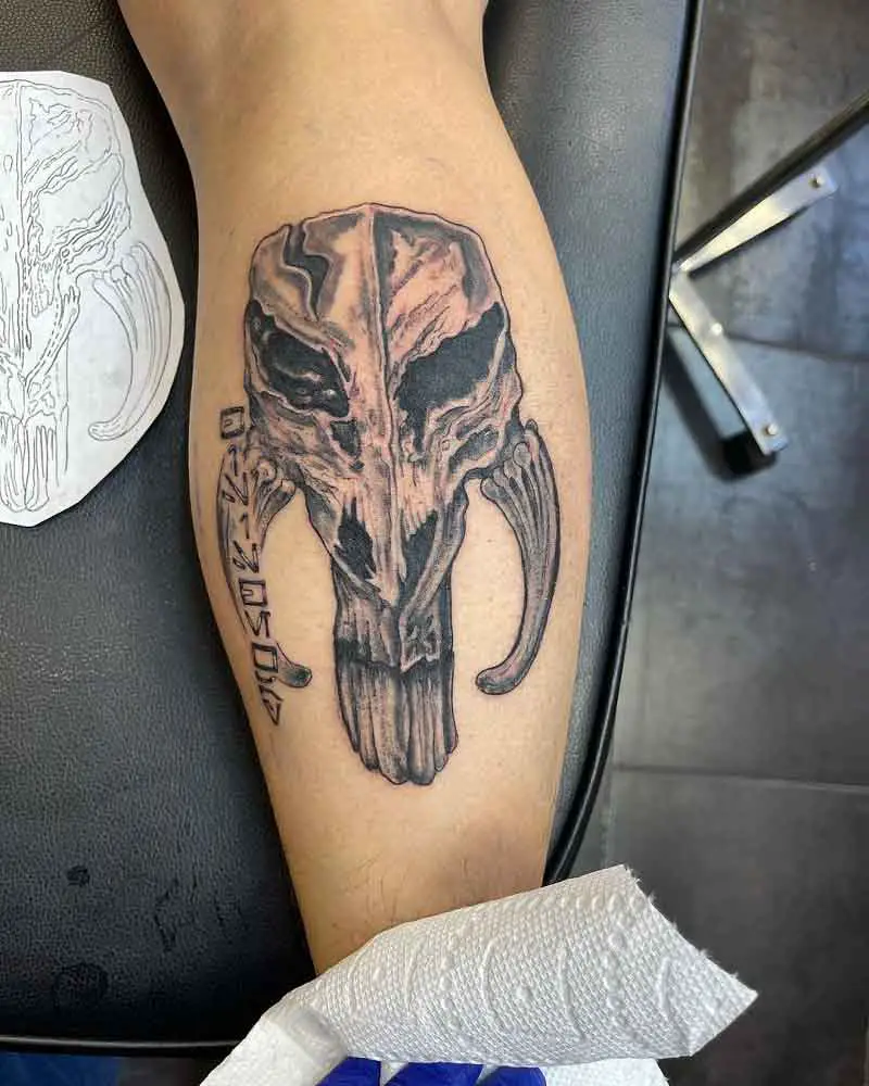 Mandalorian Skull Tattoo 5