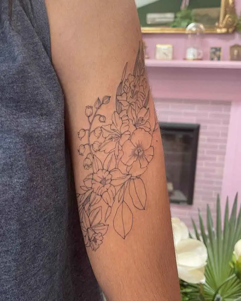 May And August Birth Flower Tattoo 3