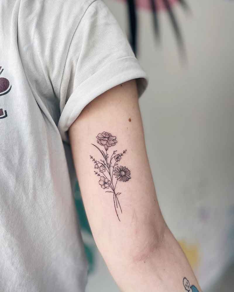 May And September Birth Flower Tattoo 3