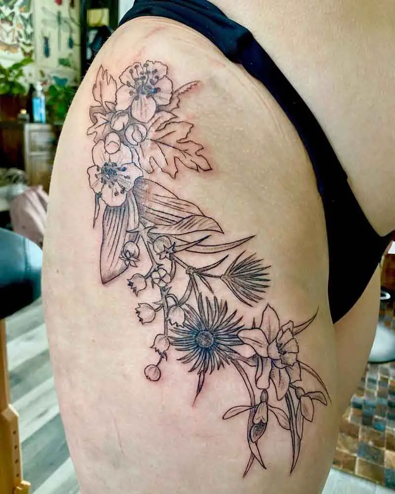 May And September Birth Flower Tattoo 5