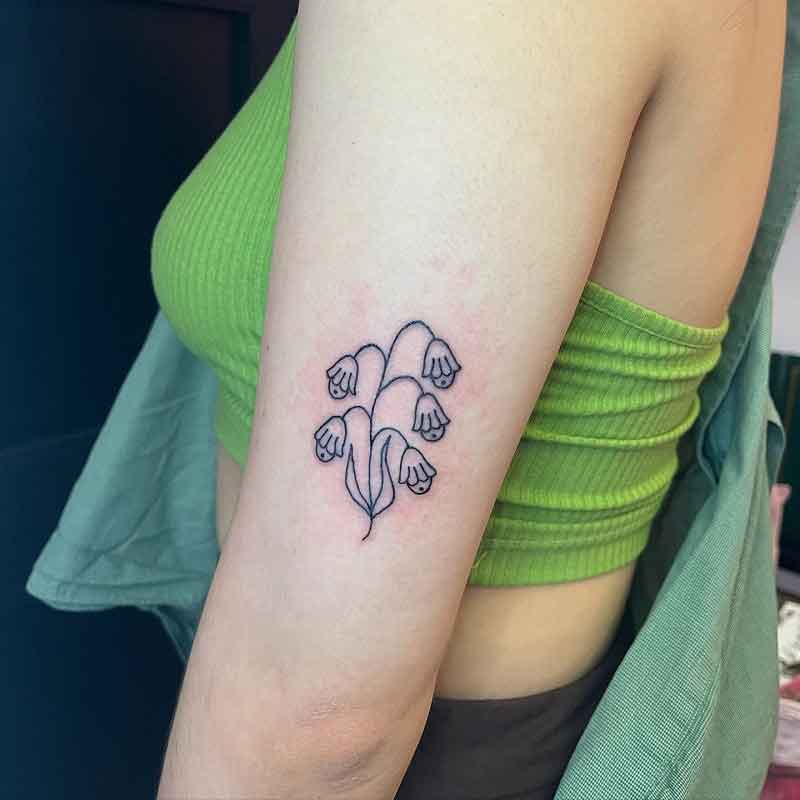 May Birth Flower Lily Of The Valley Tattoo 3