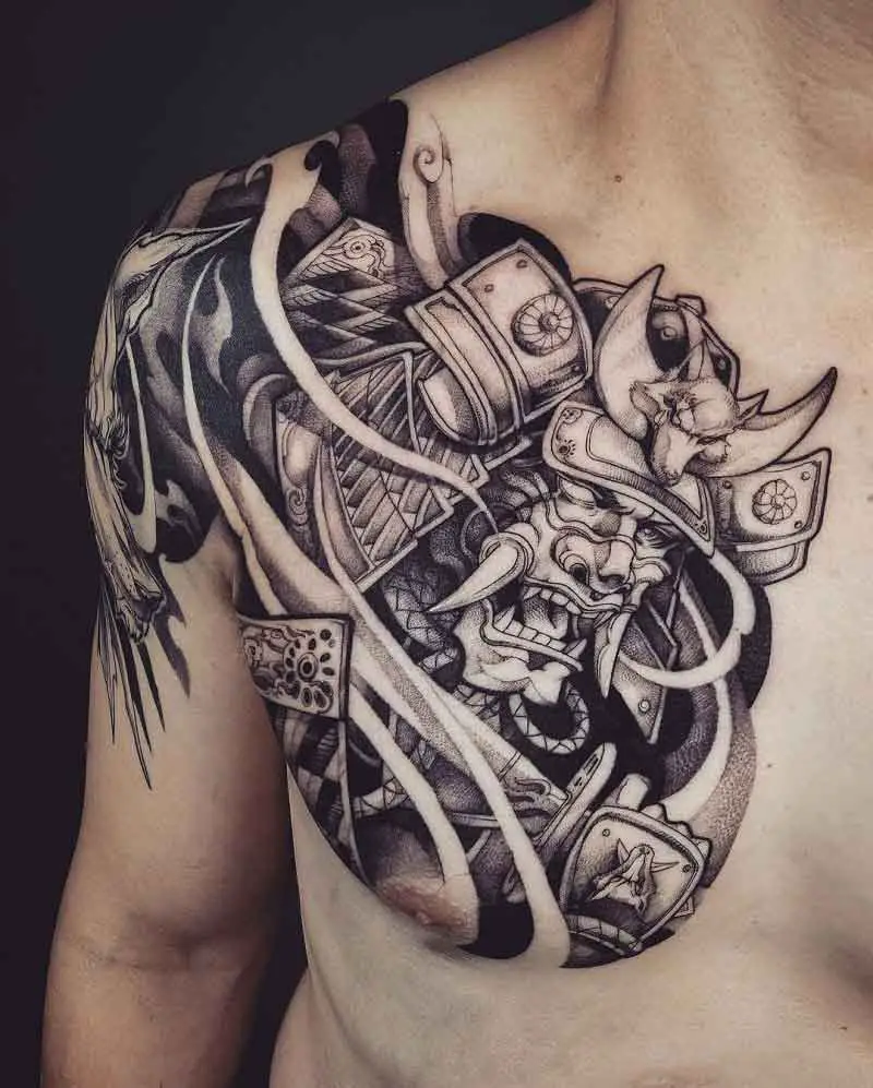 Mens Chest Shoulder Tattoos 2