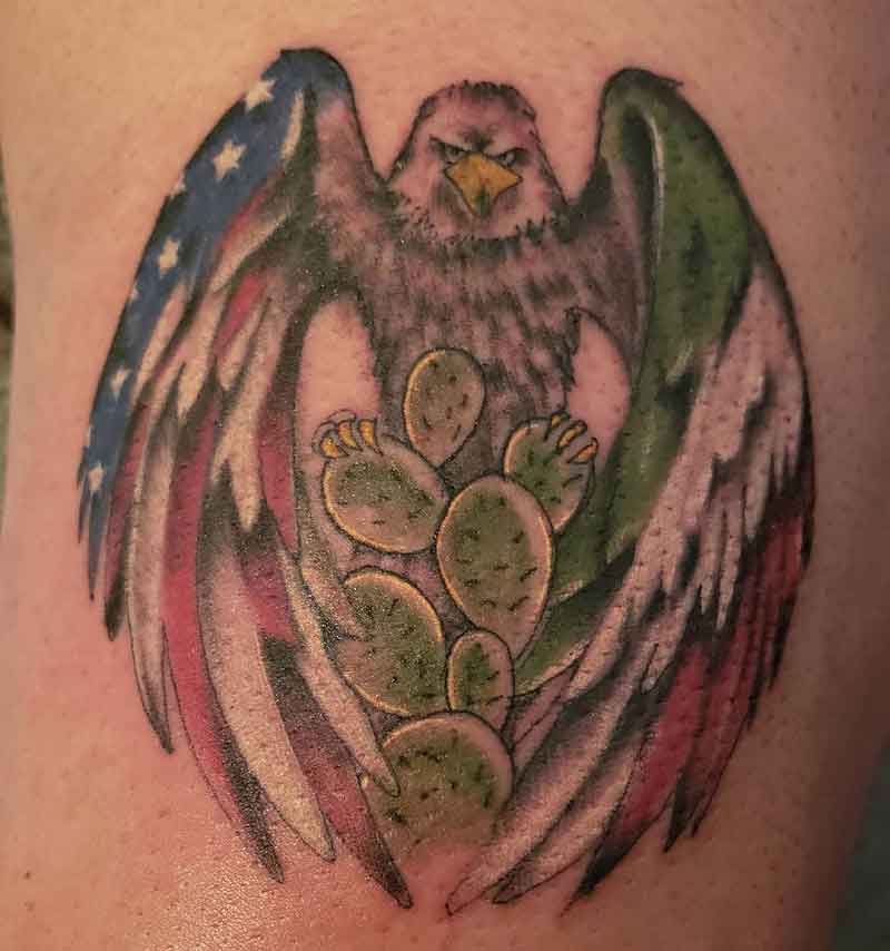 Mexican American Eagle Tattoo 1